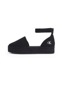 Calvin Klein Jeans, Femmes Espadrilles, noir / blanc