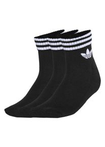 adidas originals Socken '3-Stripes Ankle 3 Pairs' Damen Gr&ouml;&szlig;e 37/39 schwarz / wei&szlig;