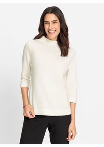 WITT Damen 3/4 Arm-Pullover mit Kelchkragen, ecru, Größe 38, 100% Baumwolle