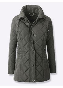 WITT Damen Steppjacke mit knöpfbarer Innentasche, graphit, Größe 50, 100% Polyester. Wattierung: 100% Polyester