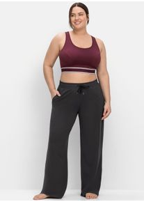 sheego Witt Damen Sporthose in weiter Form, anthrazit, Größe 40, 70% Viskose, 26% Polyamid, 4% Elasthan