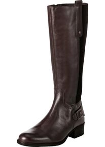 sheego Witt Damen Weitschaftstiefel mit Zierschnalle, braun, Größe 39, 100% Leder