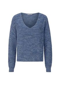 LANIUS Damenpullover Struktur Blaumelange 44
