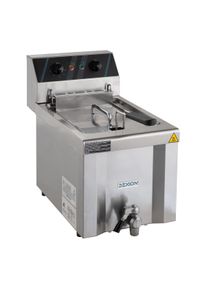 MBM Gastro Elektro-Fritteuse Profi 12 Liter mit Ablasshahn, 400 V / Friteuse