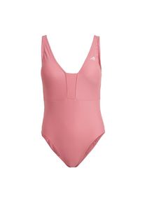adidas Sportswear, Femmes Maillot de bain sport 'Iconisea 3-Stripes', rose ancienne / blanc