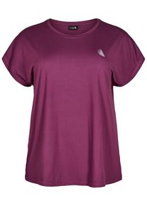 Active by Zizzi Shirt 'ABASIC' Damen, pflaume, Größe 9XL/10XL