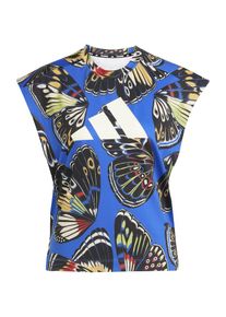 adidas Performance Sportshirt 'FARM' Damen, blau / mint / schwarz / weiß, Größe L