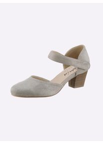 Andrea Conti Witt Damen Pumps mit Klettverschluss, hellgrau, Größe 41, 100% Microfiber