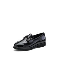 Sioux - Slipper Meredith, schwarz, Gr. 41, Wechselfußbett, Leder
