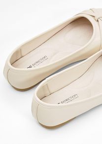 Komfort-Ballerinas in bequemer Weite in beige, Grösse 41, bonprix