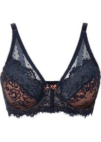 Minimizer-BH mit filigraner Spitze in blau, Grösse 95C, bonprix