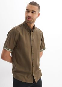 Kurzarmhemd aus Viskose in grün, Grösse 39/40 (M), bonprix