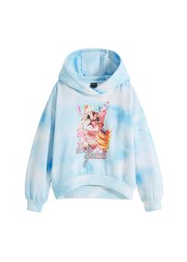 Desigual Hoodie 'Cat Clouds' M&auml;dchen Gr&ouml;&szlig;e 98/104 blau / hellbraun / rosa / wei&szlig;