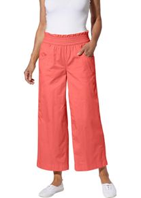 Damen 7/8-Jeans mit gesmoktem Dehnbund grapefruit