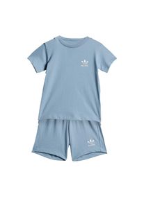 adidas originals, Garçons Set 'Trefoil Essentials', bleu-gris