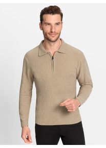 Catamaran Witt Damen Polopullover in Melange-Optik, beige-meliert, Größe 56/58, 100% Polyester