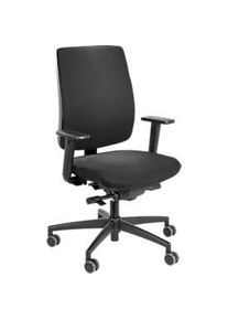 Steifensand Bürostuhl Ceto CT40, Synchronmechanik, mit Armlehnen, Flachsitz, schwarz