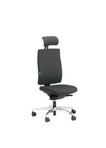 Steifensand Bürostuhl CETO CT2450, Synchronmechanik, ohne Armlehnen, Membransitz, mit Nackenstütze, grau