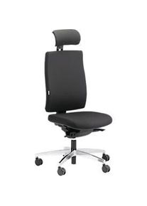 Steifensand Bürostuhl CETO CT2450, Synchronmechanik, ohne Armlehnen, Membransitz, mit Nackenstütze, schwarz