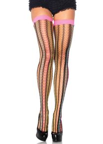 Eleganti calze a rete rosa