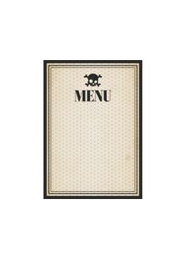 partydeco 10 carte del menu cranio 11,9 x 16,8 centimetri