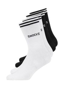 SNOCKS, Femmes Chaussettes de sport, noir / blanc