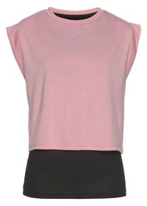 active by Lascana LASCANA ACTIVE Funktionsshirt Damen, rosa / schwarz, Größe S
