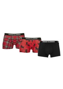 Urban Classics, Hommes Boxers, rouge / noir / blanc