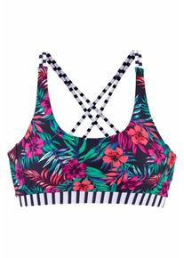 Venice Beach, Femmes Hauts de bikini 'Summer', bleu marine / multicolore