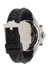 Plein Sport, Hommes Montre &agrave; affichage analogique 'Warrior Tech', noir / argent