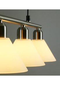 Trio Leuchten STAMINA Pendelleuchte Edelstahl, Nickel-Matt, 3-flammig