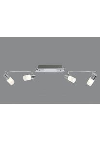 Trio Leuchten CLAPTON Deckenleuchte LED Aluminium, Chrom, Edelstahl, 4-flammig