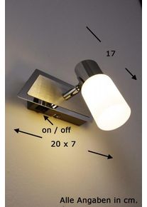 Trio Leuchten CLAPTON Wandleuchte LED Aluminium, Chrom, Edelstahl, 1-flammig