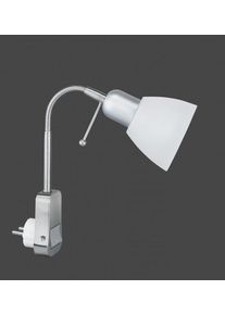 Trio Leuchten LIGARA Steckdosenleuchte Nickel-Matt, 1-flammig