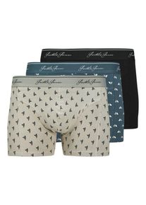 Jack & Jones JACK & JONES, Hommes Boxers 'Jactate', bleu foncé / greige / noir / blanc