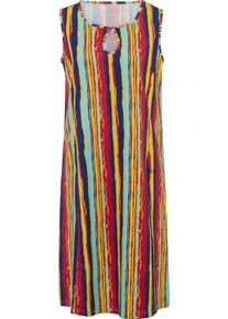 Damen Shirtkleid in A-Linie, ärmellos erdbeere-blaugrün-gestreift
