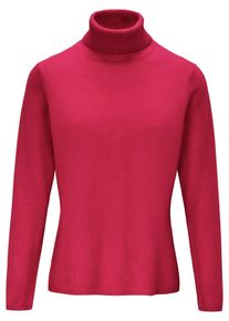 Peter Hahn - Rollkragen-Pullover aus Schurwolle und Kaschmir, pink, Gr. 44, Schurwolle