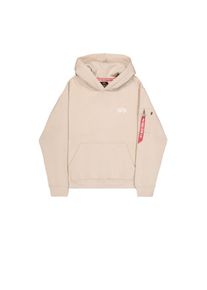 Alpha Industries, Hommes Sweat-shirt, beige / rouge / blanc