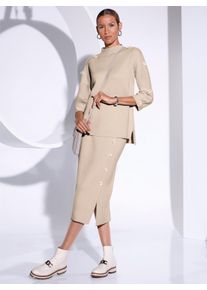 WITT Damen Strickrock in Schlupf-Form, sand, Größe 50, 50% Polyacryl, 50% Wolle