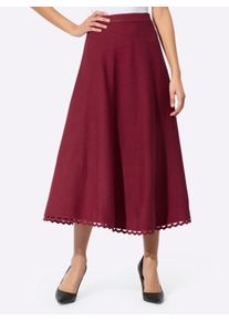WITT Damen Strickrock im edlen Viskose-Lyocell-Mix, dunkelrot, Größe 21, 42% Viskose, 30% Lyocell, 28% Polyester