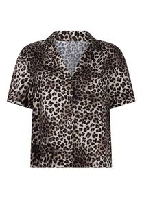 Hunkem&ouml;ller Hunkem&ouml;ller, Femmes Chemise de nuit, camel / umbra / noir / blanc