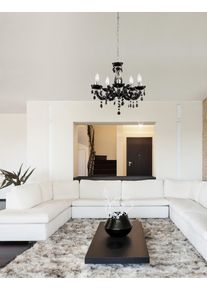 Globo Cuimbra Luster Schwarz, 5-flammig