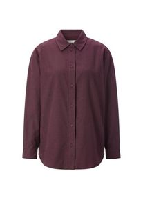 Knowledge Cotton Apparel Damen-Flanellbluse Weinrot XL