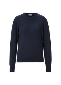 Knowledge Cotton Apparel Damenpullover Merinowolle Dunkelblau L