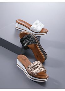 Peter Hahn - Pantolette, gold, Gr. 38, Leder