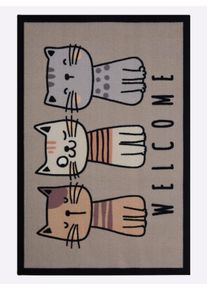 WITT Fussmatte, Katzen, Größe 40x60 cm, 100% Polyamid