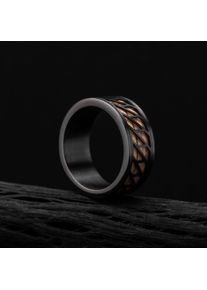 Holzkern Bariton Ring Schwarz und Zebrano