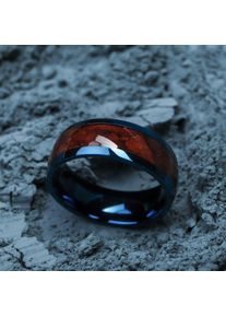 Holzkern Rings Men Blau und Kork