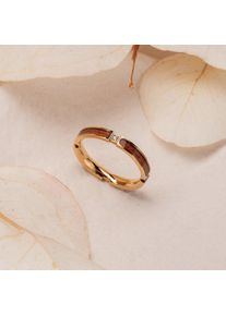 Holzkern Campania Ring Gold und Sapelli