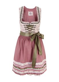 Marjo Dirndl 'Natalia' Damen Gr&ouml;&szlig;e 48 beige / khaki / ros&eacute; / altrosa